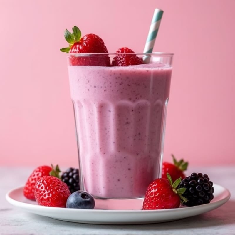 Creamy Triple Berry Protein Smoothie