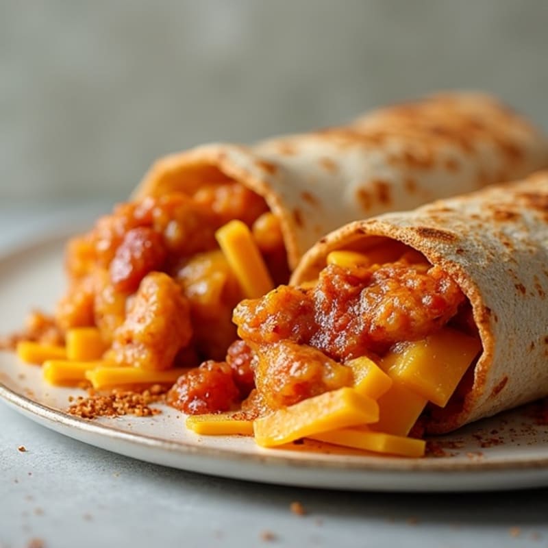 Crispy BBQ Chicken and Cheese Tortillas