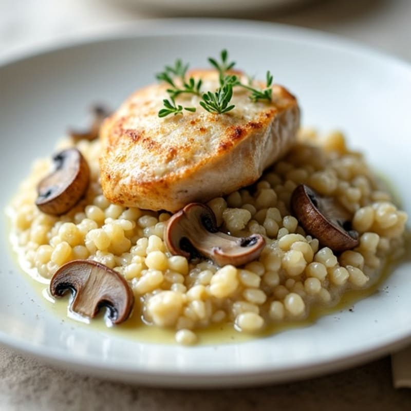Creamy Wild Mushroom Cauliflower Risotto