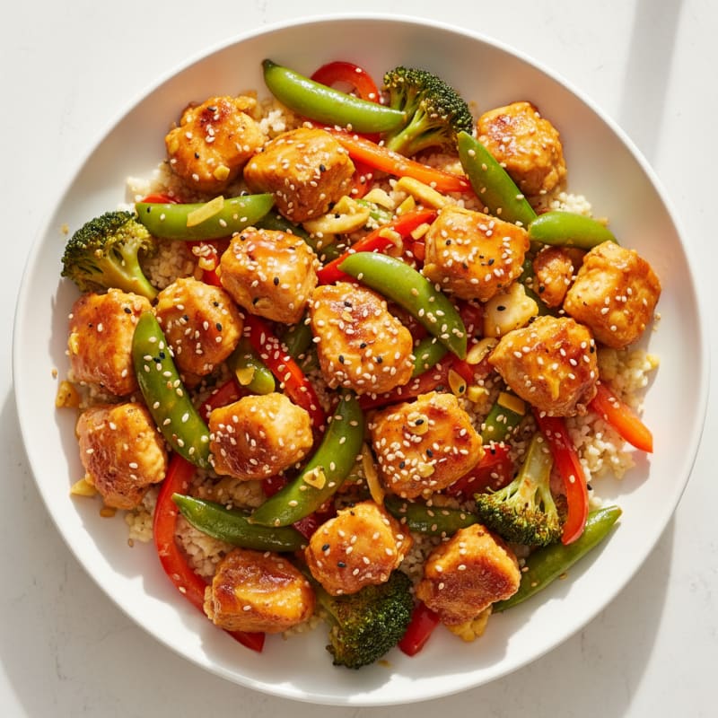 Crispy Orange-Glazed Chicken Stir-Fry