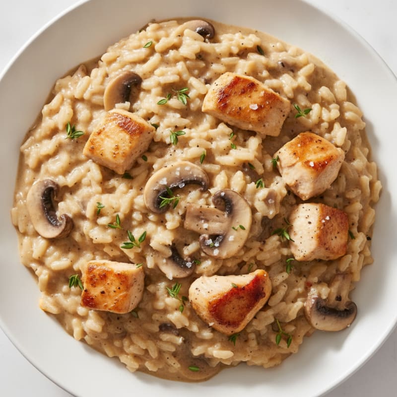 Creamy Parmesan Mushroom Risotto