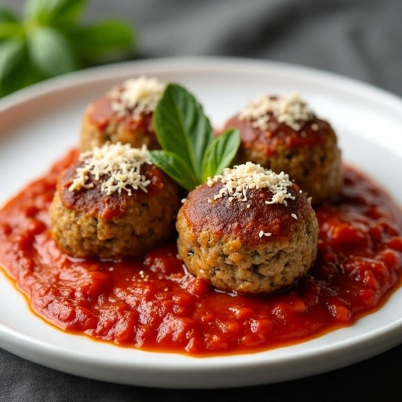 Hearty Lentil-Mushroom Meatballs with Marinara