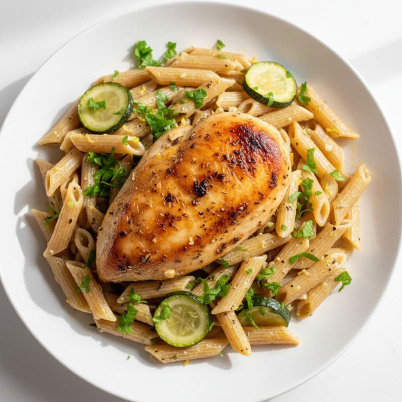 Lemon Herb Roasted Chicken with Pasta