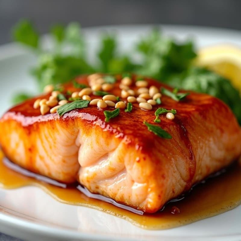 Honey-Ginger Glazed Salmon with Sesame