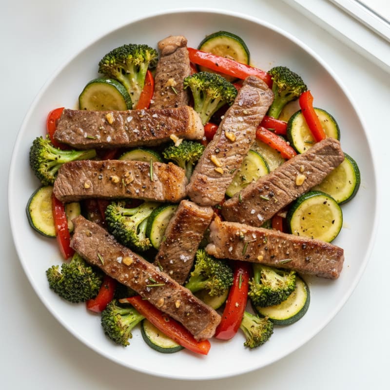 Garlic Herb Steak and Veggie Bowl
