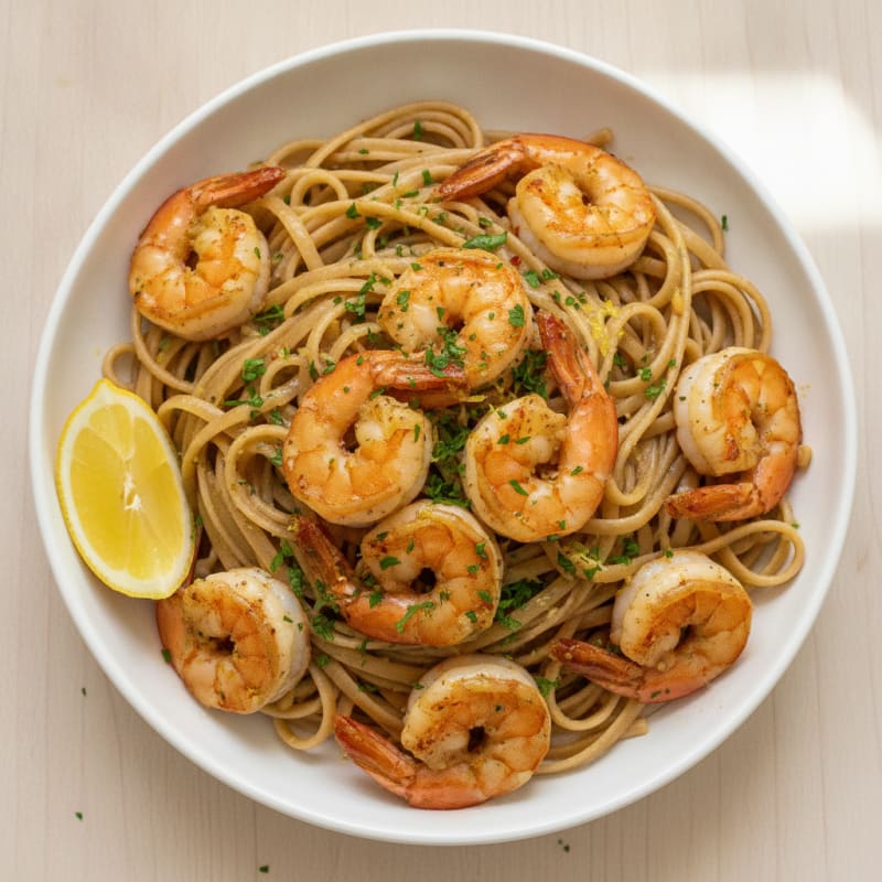 Garlic Butter Shrimp Scampi with Linguine