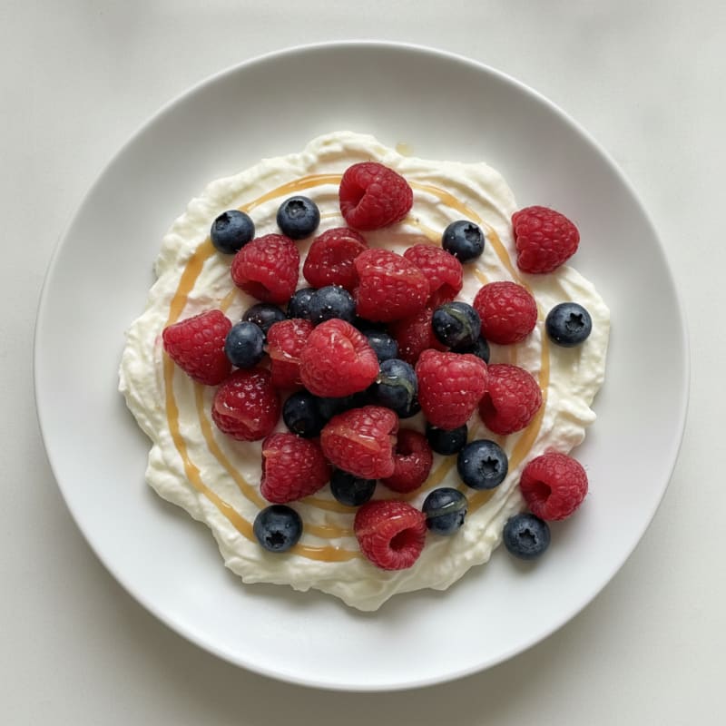 Silky Greek Yogurt Protein Pudding with Mixed Berries