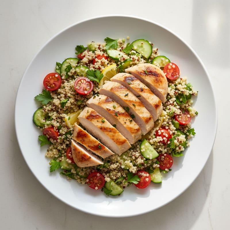 Grilled Chicken Breast with Quinoa Salad