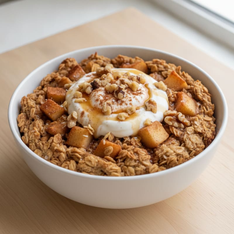 Baked Apple Cinnamon Oatmeal