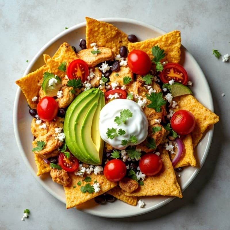 Sheet Pan Black Bean Nachos with Fresh Toppings