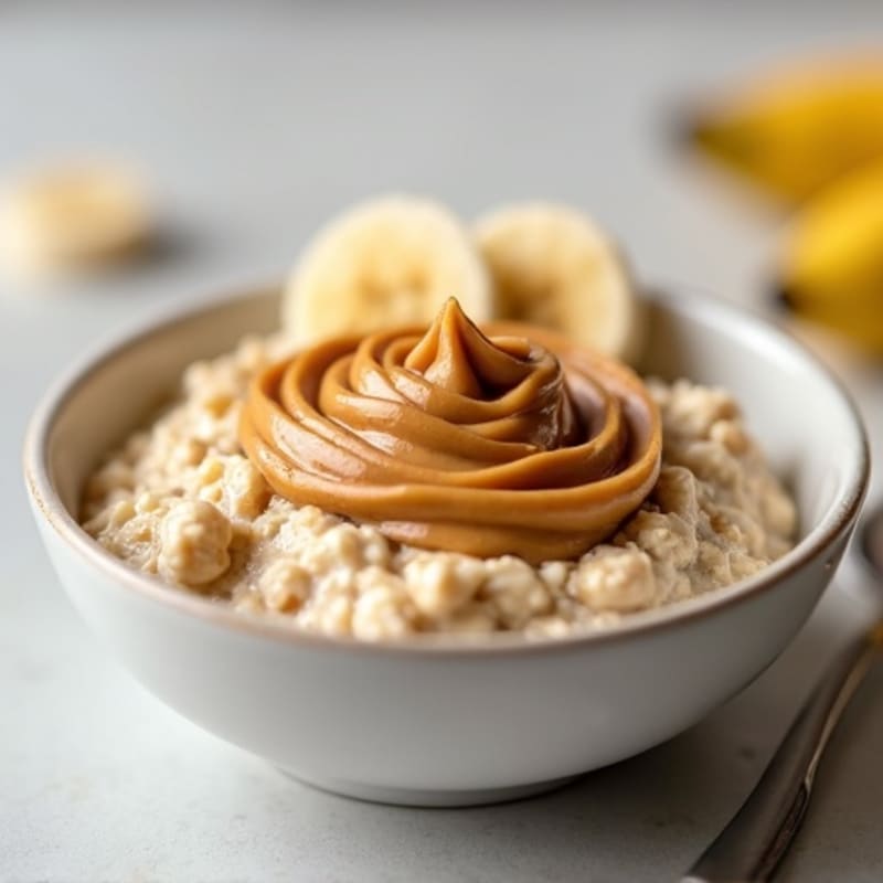 Creamy Peanut Butter Banana Overnight Oats