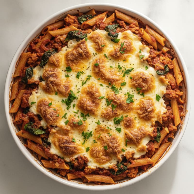 Classic Baked Ziti with Ricotta