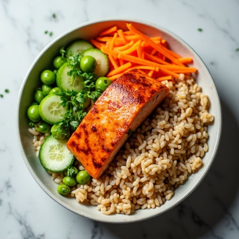 Fresh Salmon Sesame-Ginger Rice Bowl