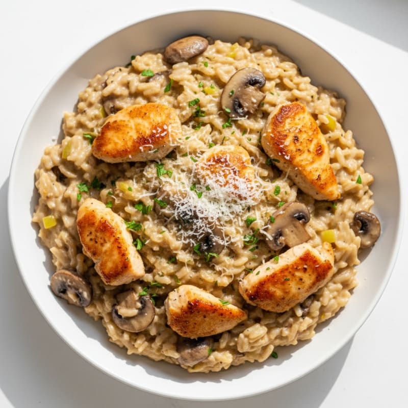 Creamy Mushroom and Parmesan Risotto