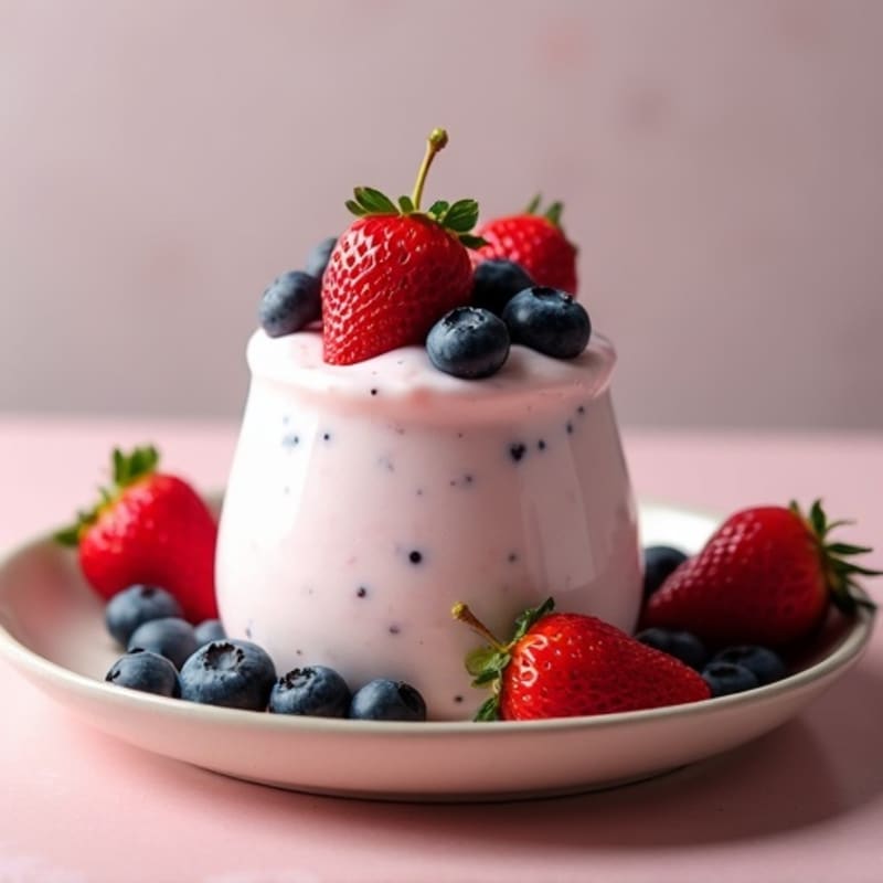 Silky Greek Yogurt Protein Mousse with Mixed Berries