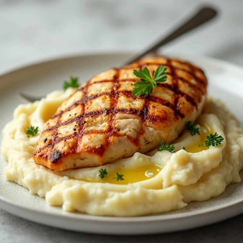 Grilled Chicken Breast with Creamy Mashed Potatoes