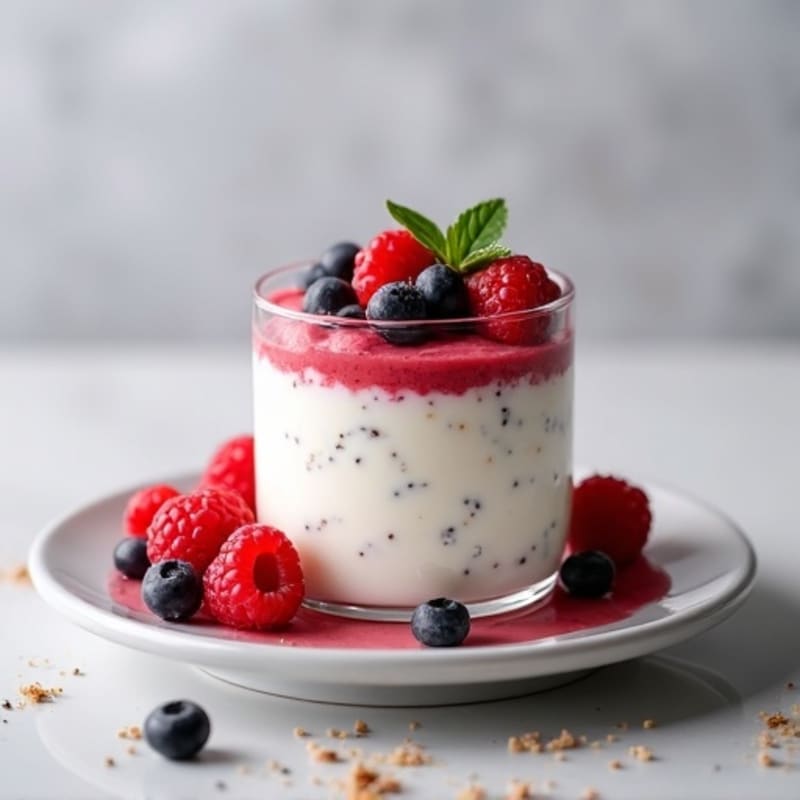 Cottage Cheese Protein Mousse with Mixed Berries