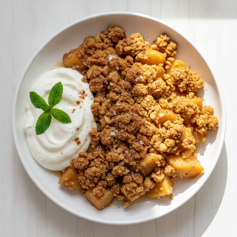 Baked Apple Crumble with Oat Topping