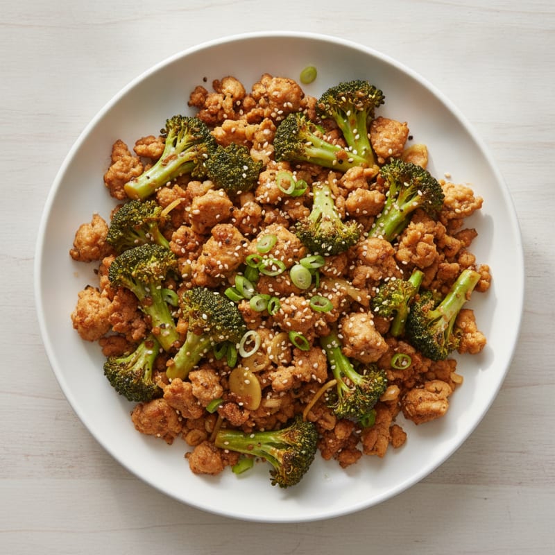 Ground Chicken and Broccoli Stir-Fry