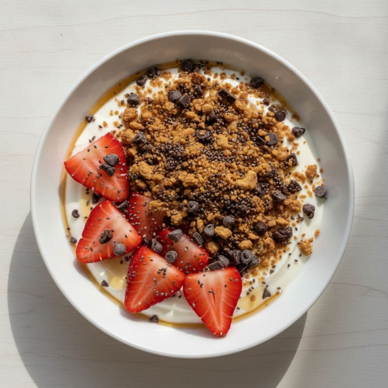 Greek Yogurt with Chocolate Chia Crunch