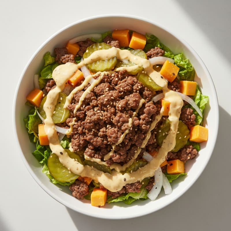 Big Mac Inspired Protein Bowl