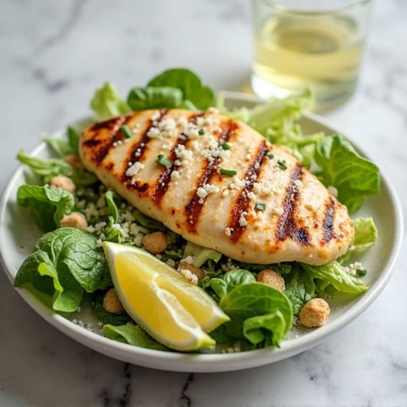 Grilled Chicken Caesar with Creamy Garlic Dressing