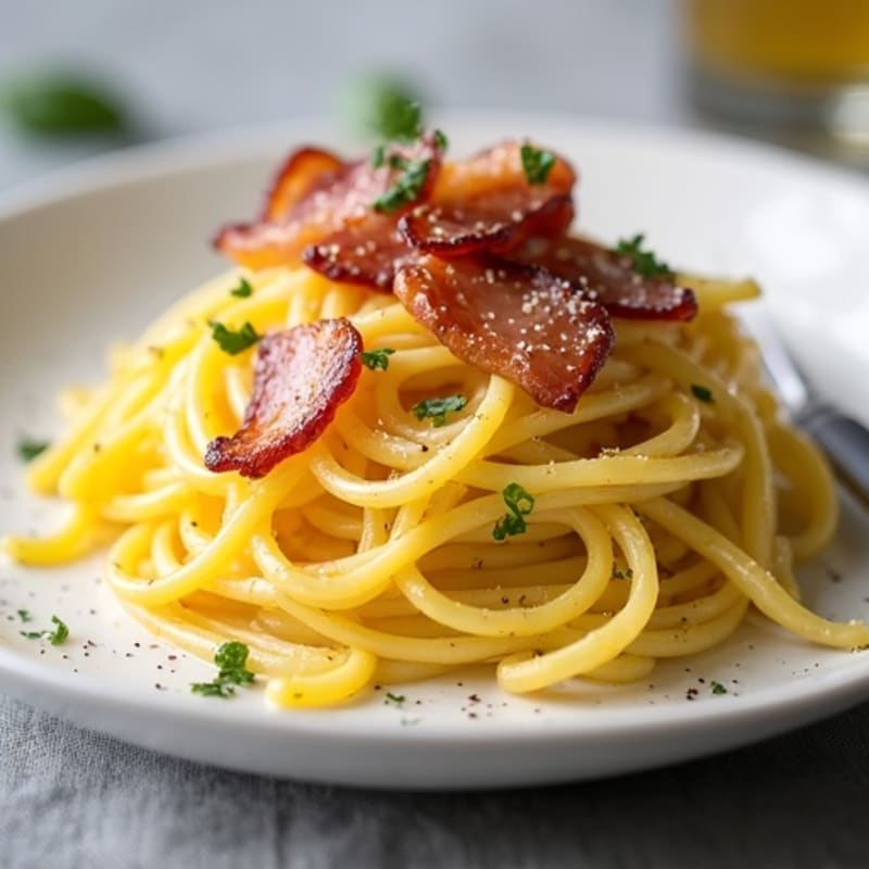 Creamy Turkey Bacon Spaghetti Squash Carbonara