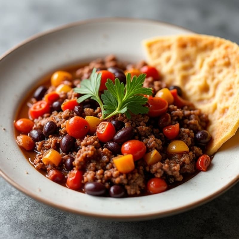Hearty Black Bean and Ground Beef Chili
