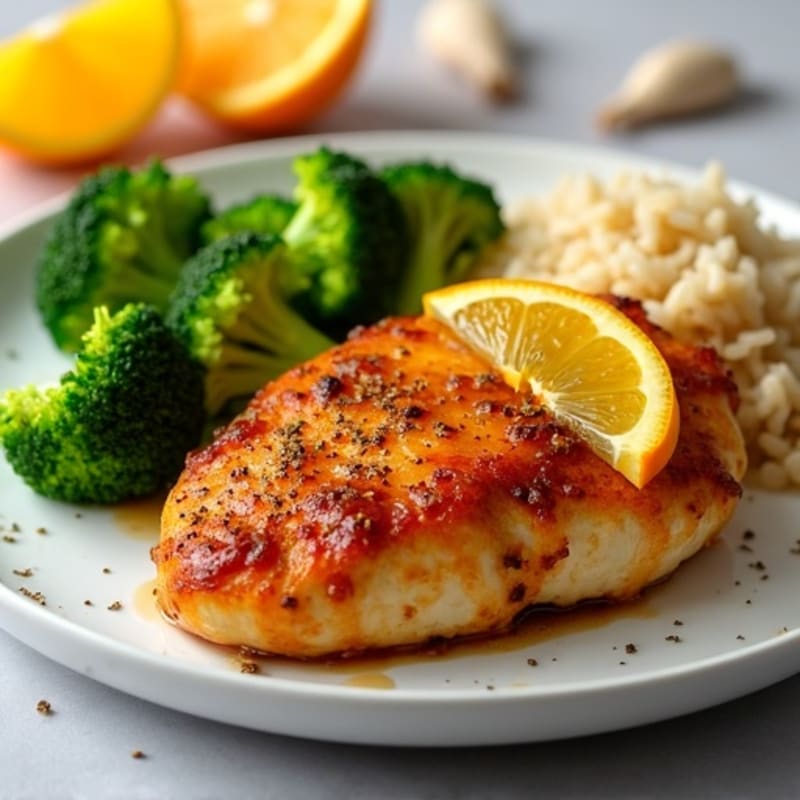Crispy Orange-Glazed Chicken with Broccoli
