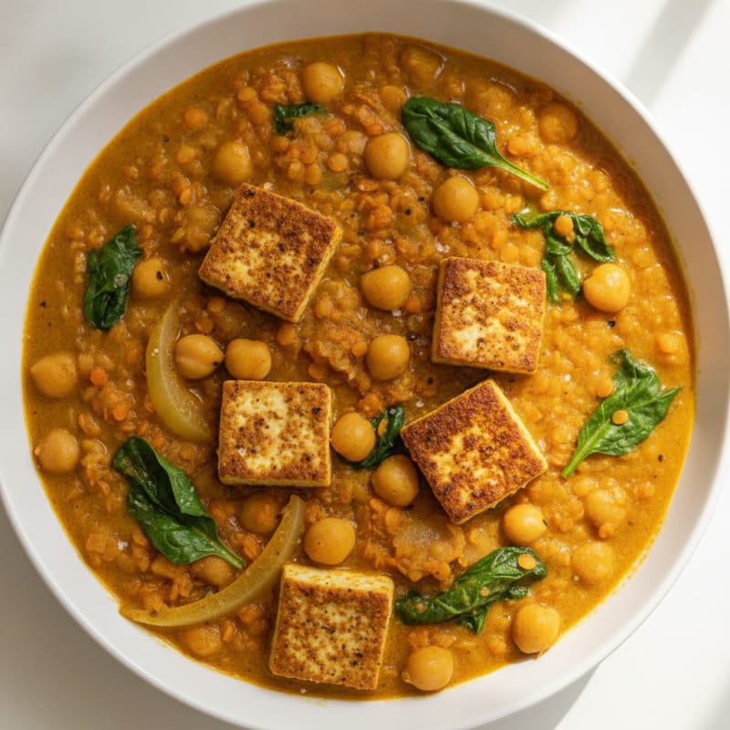 Lentil and Chickpea Coconut Curry