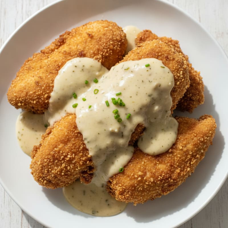 Buttermilk Fried Chicken with Creamy Gravy
