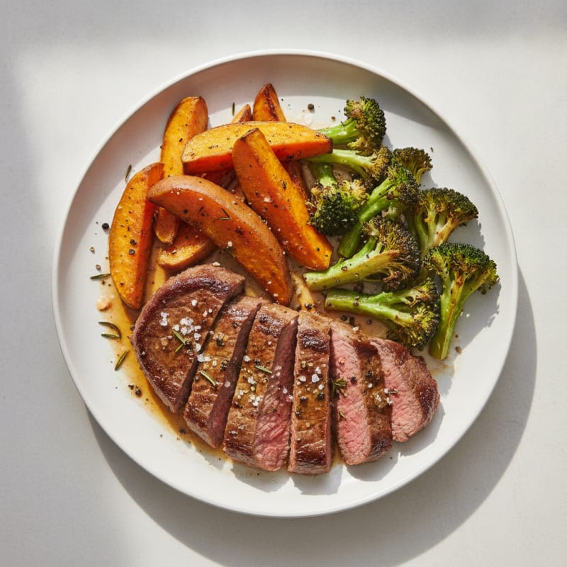 Pan-Seared Round Top Steak
