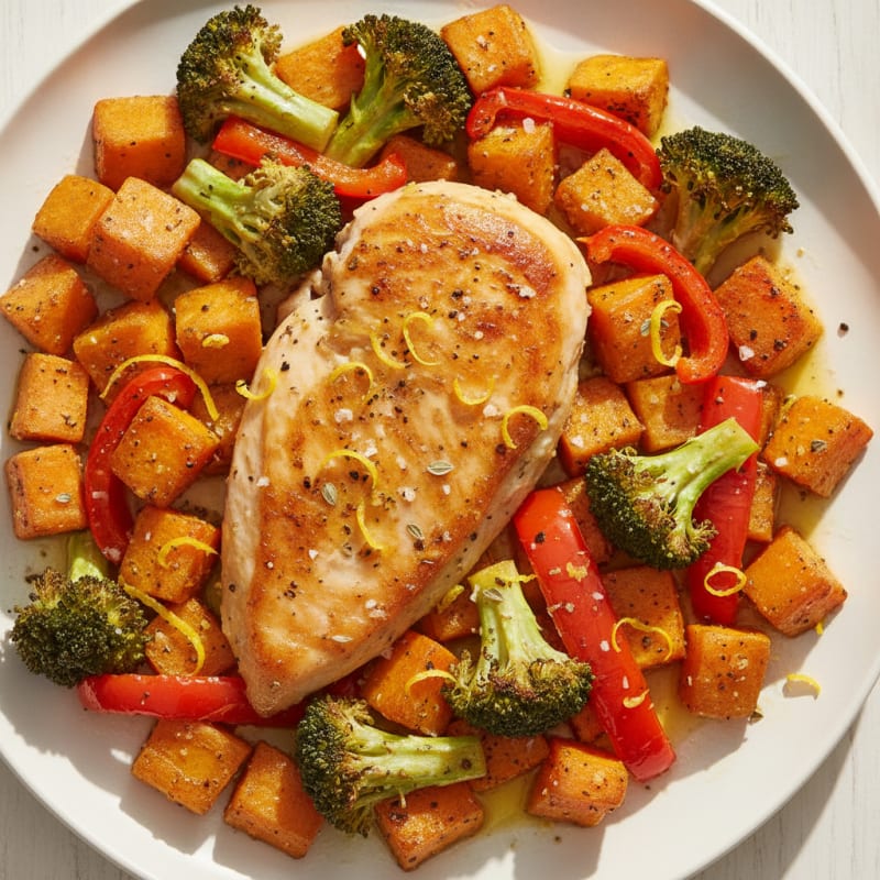 Lemon-Herb Chicken with Roasted Vegetables