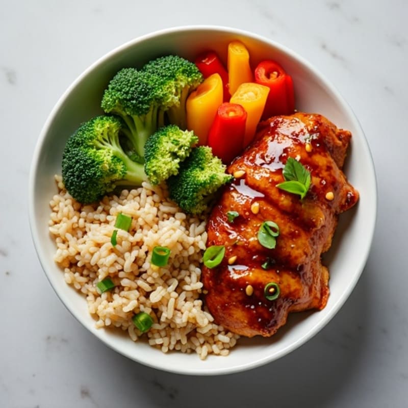 Sticky Ginger-Garlic Teriyaki Chicken Bowl