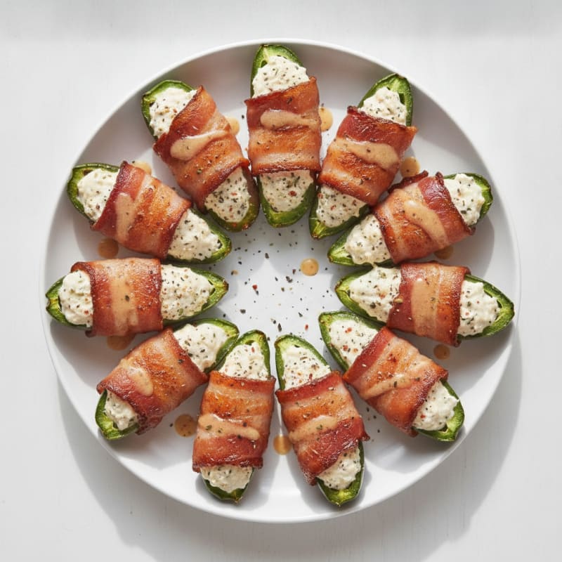 Bacon-Wrapped Jalapeño Poppers with Cream Cheese