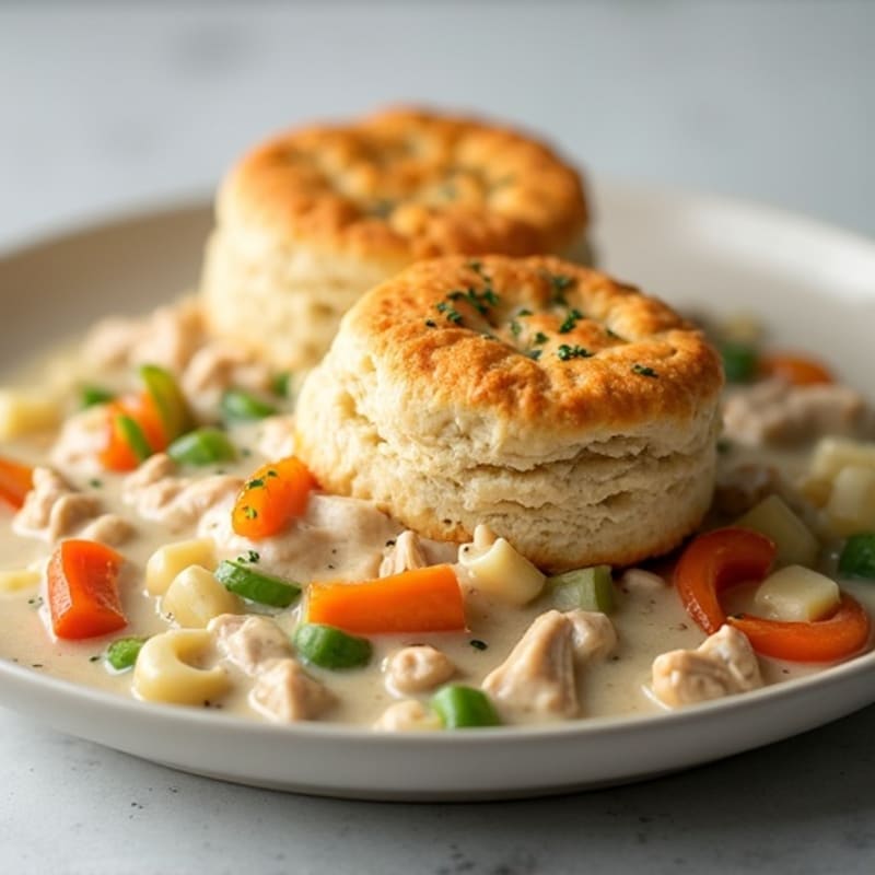 Creamy Lightened-Up Chicken Pot Pie