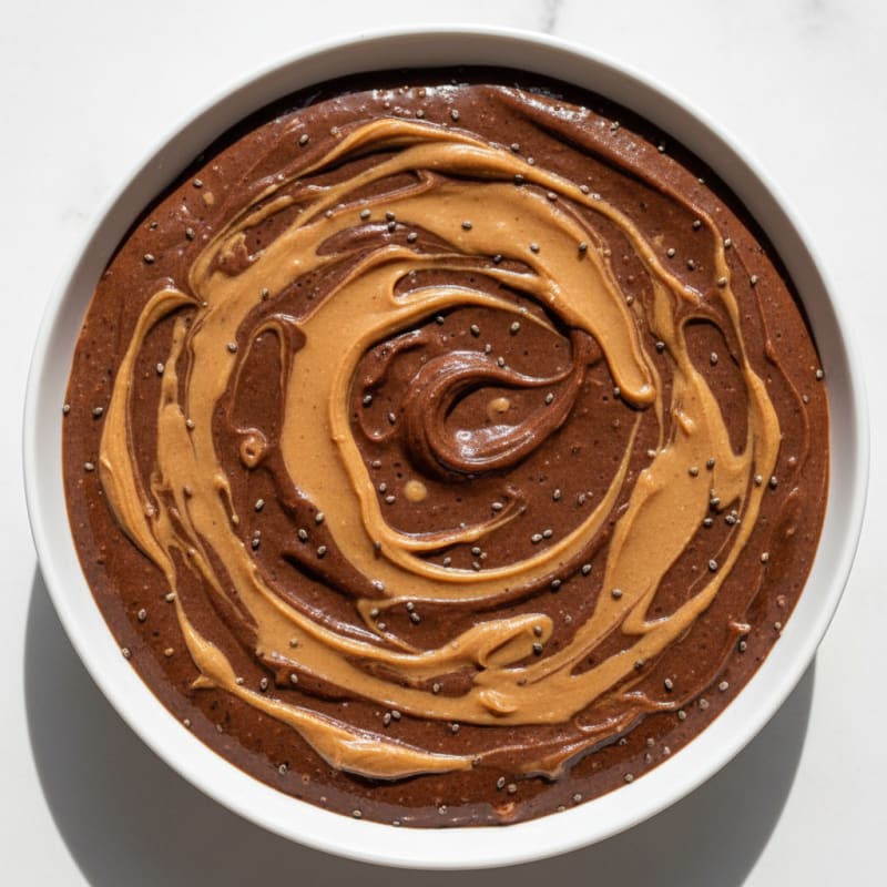 Silky Chocolate Protein Pudding with Peanut Butter Swirl