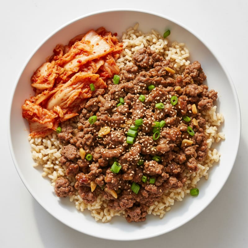 Korean Beef Bulgogi with Kimchi