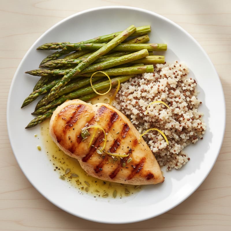 Lemon-Herb Grilled Chicken with Asparagus
