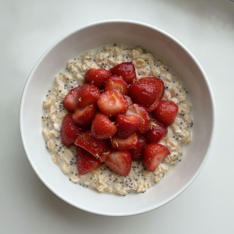 Strawberry Shortcake Overnight Oats
