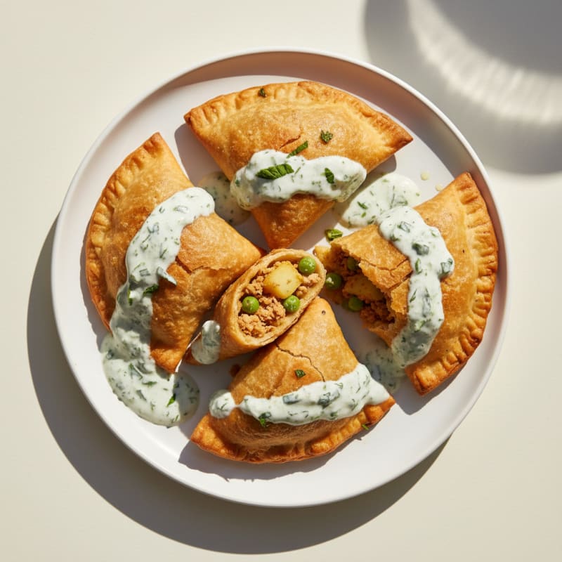 Spiced Potato and Pea Samosas