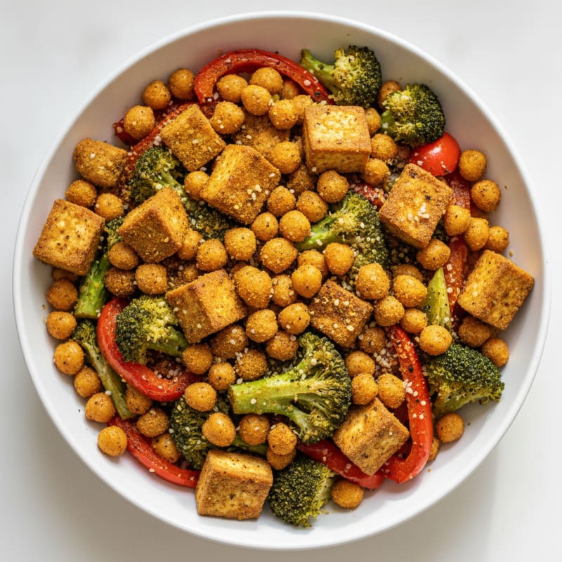Roasted Vegetable and Chickpea Power Bowl