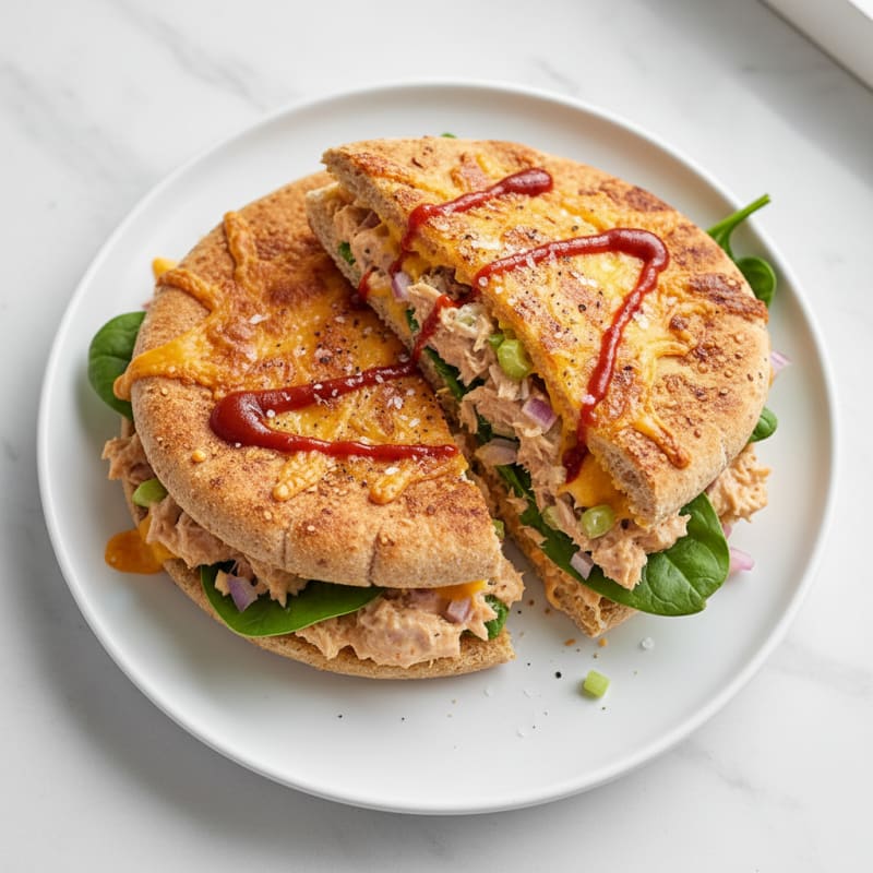 Crispy Sriracha Tuna Pita Melts