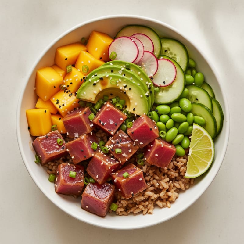 Ahi Tuna Poke Bowl with Mango