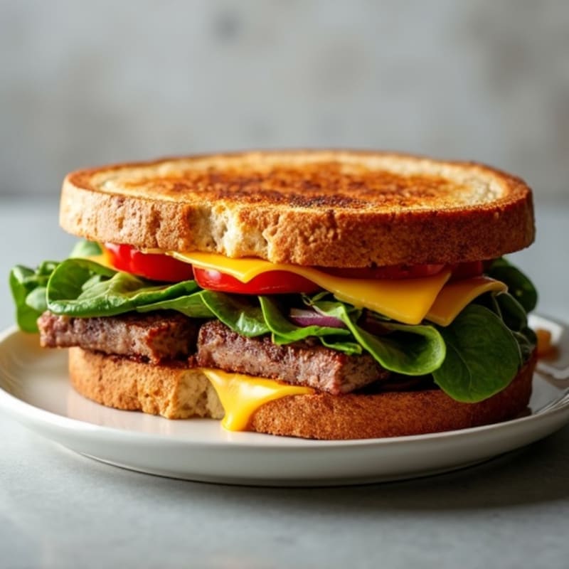 Crispy Whole Wheat Steak and Veggie Melts