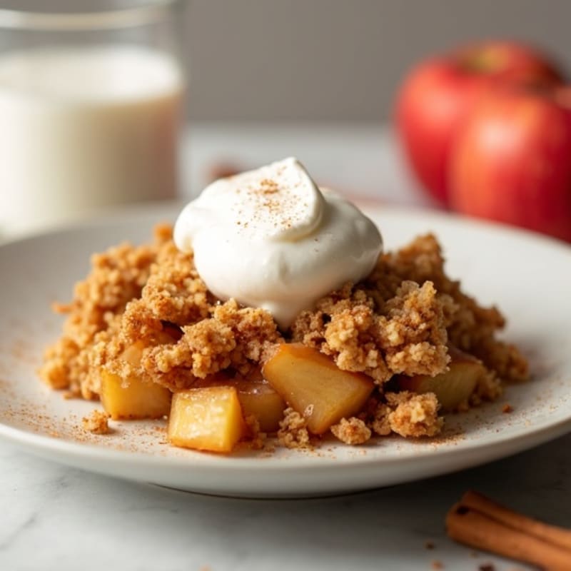Cinnamon-Spiced Baked Apple Oat Crumble