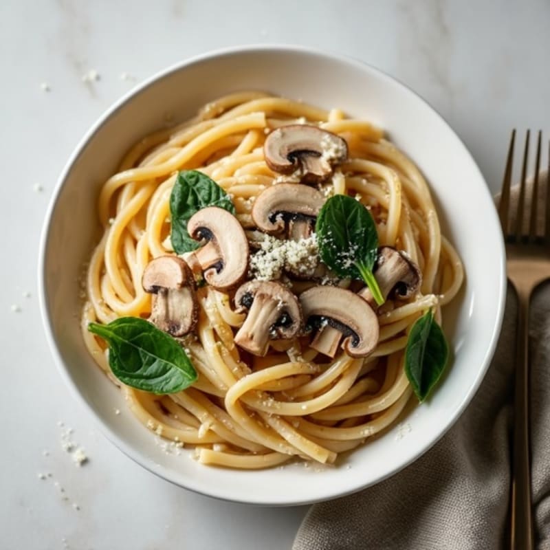 Creamy Truffle Mushroom Whole Wheat Pasta