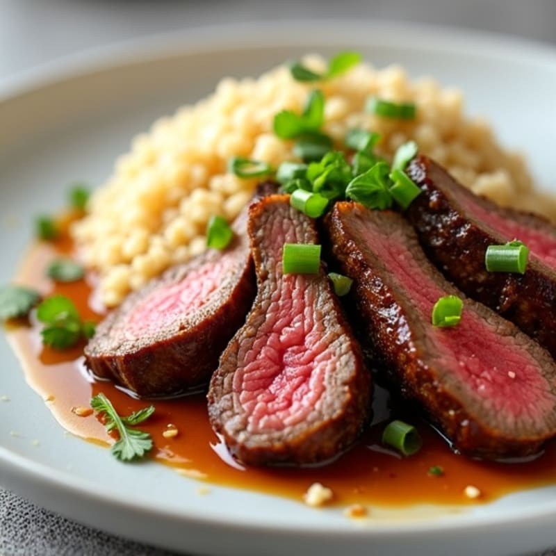 Marinated Lean Beef with Savory Garlic Ginger