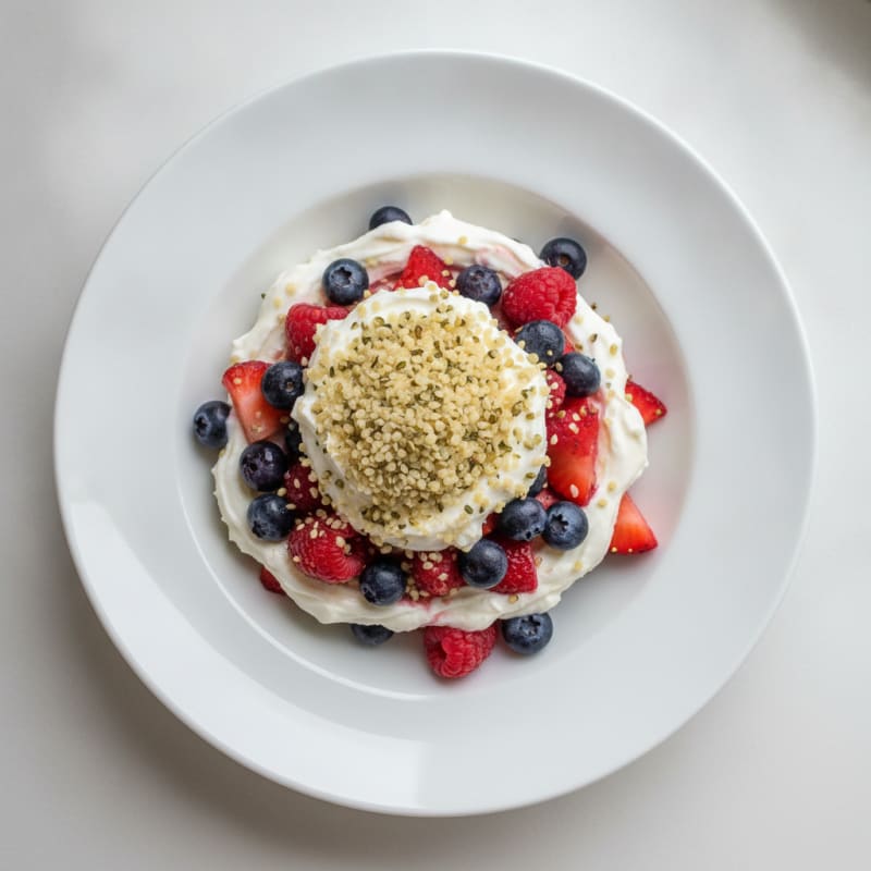 Greek Yogurt Protein Parfait with Mixed Berries