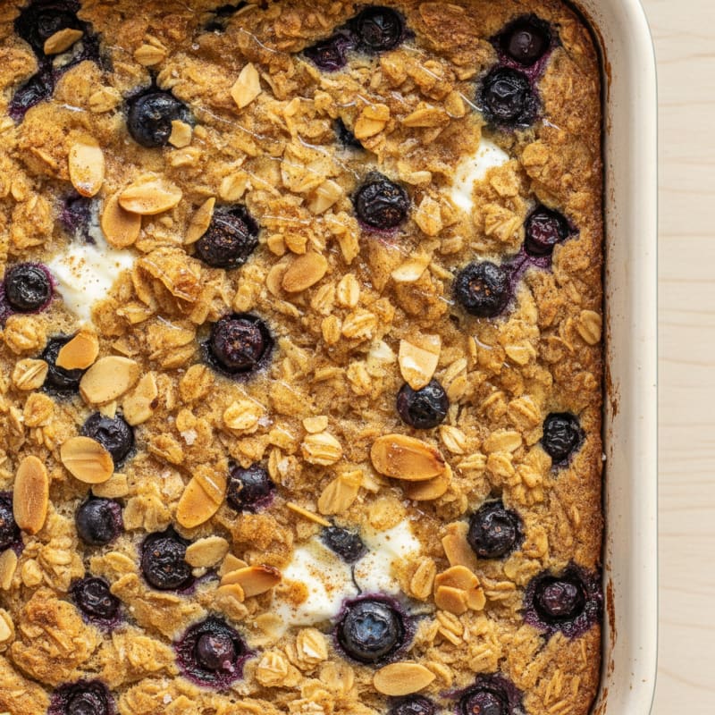 Blueberry Almond Oatmeal Bake